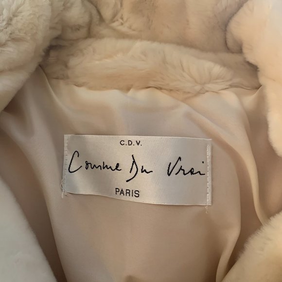 Winter White Faux Fur Jacket - Size 8 - Designed by Couture Du Vrai - Picture 8 of 8